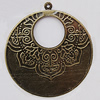 Iron Jewelry Finding Pendant Lead-free, 60x63mm Hole:2mm, Sold by Bag