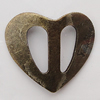 Iron Jewelry Finding Pendant Lead-free, Heart 20x17mm Hole:0.5mm, Sold by Bag