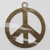 Iron Jewelry Finding Pendant Lead-free, 25x28mm Hole:1mm, Sold by Bag