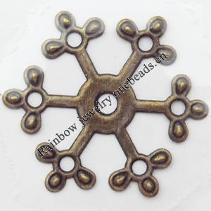 Iron Jewelry Finding Beads Lead-free, 23x20mm, Hole:2mm, Sold by Bag