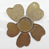 Iron Jewelry Finding Pendant Lead-free, 38x43mm, Hole:1mm, Sold by Bag
