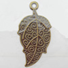 Iron Jewelry Finding Pendant Lead-free, 27x50mm, Hole:3mm, Sold by Bag