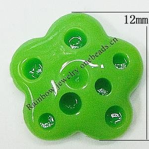 Resin Cabochons, No Hole Headwear & Costume Accessory, Flower, The other side is Flat 12mm, Sold by Bag