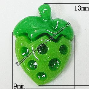 Resin Cabochons, No Hole Headwear & Costume Accessory, Fruit, The other side is Flat 13x9mm, Sold by Bag
