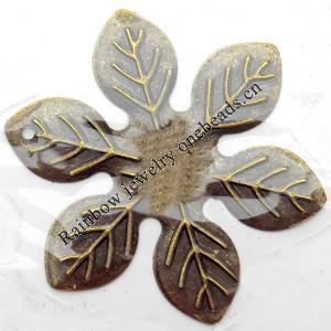 Iron Jewelry Finding Pendant Lead-free, 30mm, Hole:1mm, Sold by Bag
