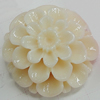 Resin Cabochons, NO Hole Headwear & Costume Accessory, Flower, About 25mm in diameter, Sold by Bag