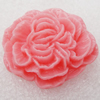 Resin Cabochons, NO Hole Headwear & Costume Accessory, Flower, About 31x33mm in diameter, Sold by Bag