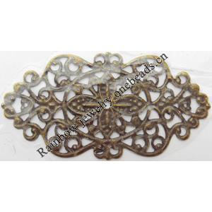 Iron Jewelry Finding Beads Lead-free, 45x23mm, Hole:1mm, Sold by Bag