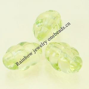 Transparent Acrylic Beads spiral 13x19mm Sold by Bag