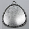Zinc Alloy Cabochon Settings, Lead-free 51x51mm, Sold by Bag 