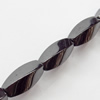 Magnetic Hematite Beads, 4-Faceted Twist,  A Grade, 8x16mm, Hole:About 0.6mm, Sold per 16-inch Strand