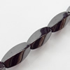 Magnetic Hematite Beads, 4-Faceted Twist,  B Grade, 8x16mm, Hole:About 0.6mm, Sold per 16-inch Strand
