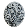 Cameos Resin Beads, NO-Hole Jewelry Finding, Flat Oval 29x39mm, Sold by Bag