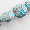 Turquoise Beads, Flat Round, 25x8mm, Hole:Approx 2mm, Sold by KG