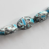 Turquoise Beads, Flat Oval, 13x18mm, Hole:Approx 2mm, Sold by KG