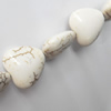 White Turquoise Beads, Heart, 18x18mm, Hole:Approx 1.5mm, Sold by KG