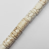 White Turquoise Beads, Tube, 6x8mm, Hole:Approx 1.5mm, Sold by KG