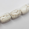 White Turquoise Beads, Drum, 14x18mm, Hole:Approx 1.5mm, Sold by KG