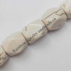 White Turquoise Beads, 12x16mm, Hole:Approx 1.5mm, Sold by KG