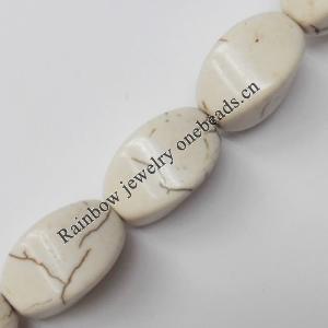 White Turquoise Beads, 12x20mm, Hole:Approx 1.5mm, Sold by KG