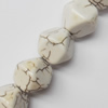 White Turquoise Beads, 15x14mm, Hole:Approx 1.5mm, Sold by KG