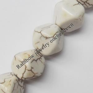 White Turquoise Beads, 15x14mm, Hole:Approx 1.5mm, Sold by KG