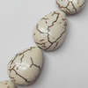White Turquoise Beads, Teardrop, 13x17mm, Hole:Approx 1.5mm, Sold by KG