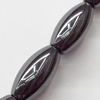 Magnetic Hematite Beads, Oval, A Grade, 5x3mm, Hole:about 0.6mm, sold per 16-inch strand