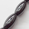 Magnetic Hematite Beads, Oval, B Grade, 5x3mm, Hole:about 0.6mm, sold per 16-inch strand