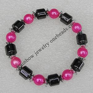NO-Magnetic Bracelet, Lengh About:170mm Bead Size:8mm, Sold By Strand