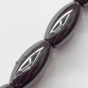 Non-Magnetic Hematite Beads, Oval, B Grade, 6x4mm, Hole:about 0.6mm, Sold per 16-inch Strand