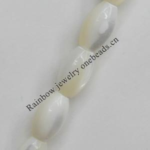 Mother of Pearl Shell Beads, Oval, 5x8mm, Hole:Approx 1mm, Sold per 16-inch Strand