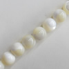 Mother of Pearl Shell Beads, Round, 4mm, Hole:Approx 1mm, Sold per 16-inch Strand