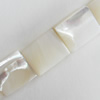 Mother of Pearl Shell Beads, Rectangle, 8x10mm, Hole:Approx 1mm, Sold per 16-inch Strand