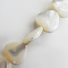 Mother of Pearl Shell Beads, Heart, 15mm, Hole:Approx 1mm, Sold per 16-inch Strand