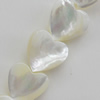 Mother of Pearl Shell Beads, Heart, 11x10mm, Hole:Approx 1mm, Sold per 16-inch Strand