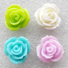 Resin Cabochons, No Hole Headwear & Costume Accessory, Flower, About 18mm in diameter, Sold by Bag