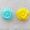 Resin Cabochons, No Hole Headwear & Costume Accessory, Flower, About 18mm in diameter, Sold by Bag