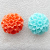 Resin Cabochons, No Hole Headwear & Costume Accessory, Flower, About 24mm in diameter, Sold by Bag