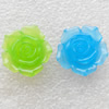 Resin Cabochons, No Hole Headwear & Costume Accessory, Flower, About 20mm in diameter, Sold by Bag