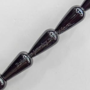 Non-Magnetic Hematite Beads, Teardrop, B Grade, 16x8mm, Hole:about 0.6mm, Sold per 16-inch Strand