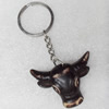 Tibetan Imitate Yak Bone Key chain，50x35mm，Length Approx 10cm, Sold by PC