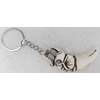 Tibetan Imitate Yak Bone Key chain，26x70mm，Length Approx 13cm, Sold by PC