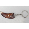 Tibetan Imitate Yak Bone Key chain，24x68mm，Length Approx 13cm, Sold by PC