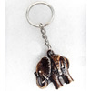 Tibetan Imitate Yak Bone Key chain，39x40mm，Length Approx 10cm, Sold by PC