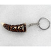 Tibetan Imitate Yak Bone Key chain，20x58mm，Length Approx 12.5cm, Sold by PC