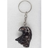 Tibetan Imitate Yak Bone Key chain，31x44mm，Length Approx 11cm, Sold by PC