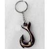 Tibetan Imitate Yak Bone Key chain，34x58mm，Length Approx 12cm, Sold by PC