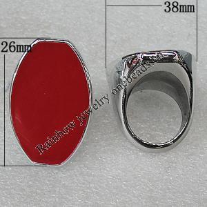 Acrylic Rings, Flat Drum 38x26mm, Sold by PC