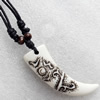 Tibetan Imitate Yak Bone Necklace，21x71mm，Length Approx 16-inch, Sold by Strand